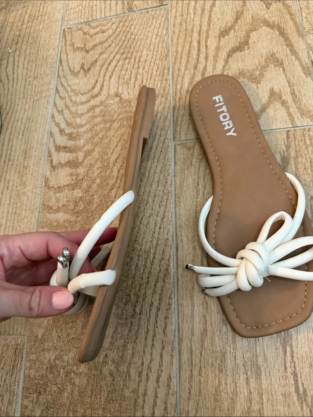 White sandals